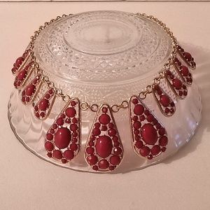 Vintage 16-17 inch long red necklace